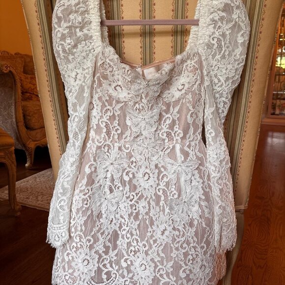 Bronx and Banco Colette Lace Long Sleeve Mini Dress - Picture 4 of 11